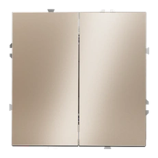 Изображение Выключатель встраиваемый VOLTUM S70 Metal двухклавишный 10А (платина)