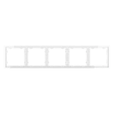 Изображение Рамка пластиковая VOLTUM S70 на 5 постов (белый глянцевый)